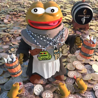Rare Pepe Drunk Ethereum
