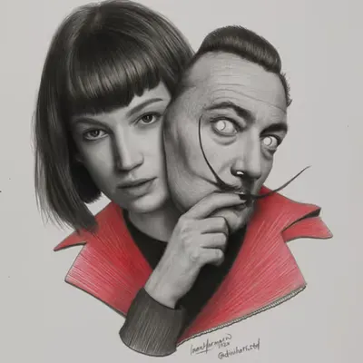 TOKYO X SALVADOR DALI MASK UHD (PENCIL DRAWING)