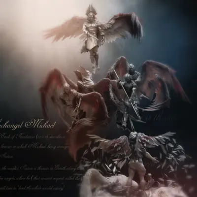 Archangel Michael cast down Lucifer
