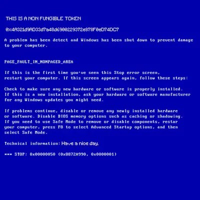 The Blue Screen of Death.