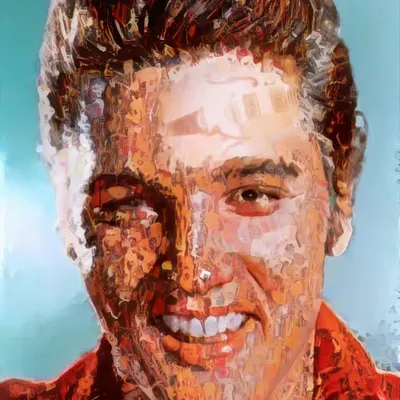 Elvis - Multi layer AI generated painting