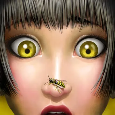 Wasp on a nose