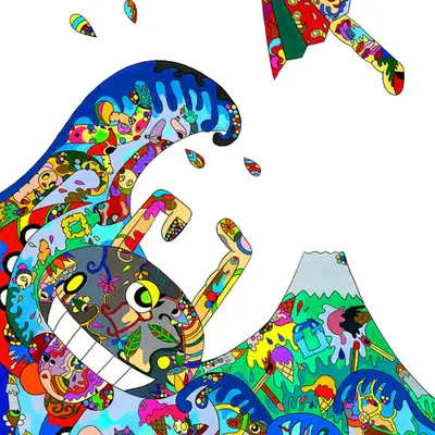KaraKasa and TentacleJizo in High wave of Mt.Fuji