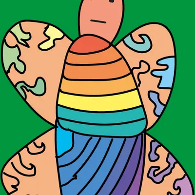 Artistic Caterpillar to Butterfly