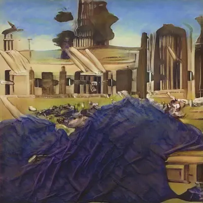 Drowning Château - AI Renaissance Painting