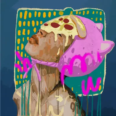 Pizza on my face