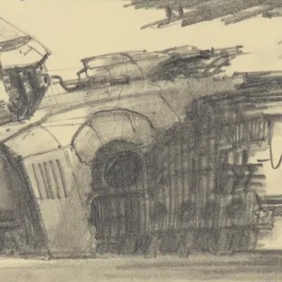 Sky Burial #3 - Original Pencil Sketch