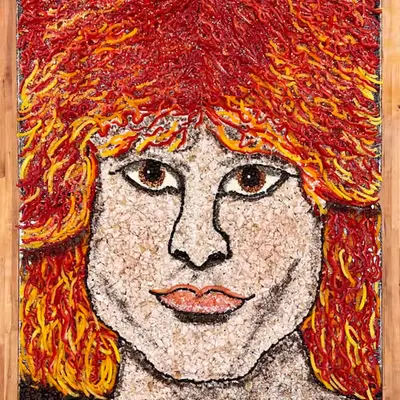 Jim Morrison Pizza Portrait