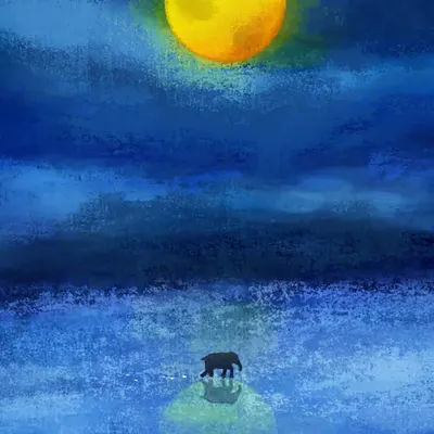 Going into the night.
