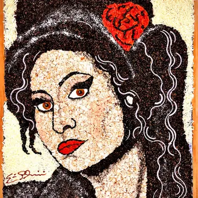 Amy Winehouse Pizza Portrait