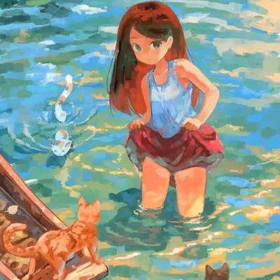 Girl by the river