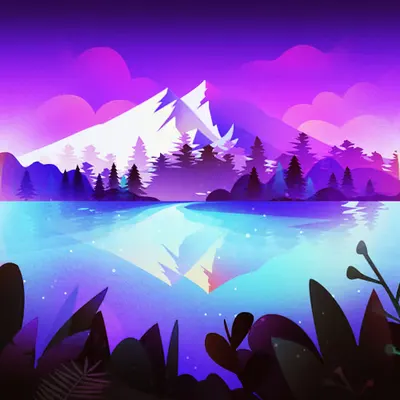 Lake reflection
