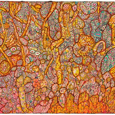 “COVID-19 Particles Emerging From A Dying Cell”