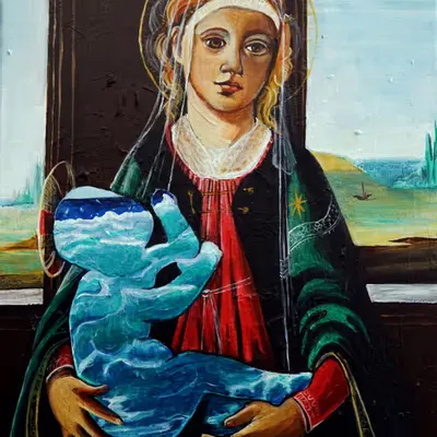 Madonna of the Waves after Botticelli