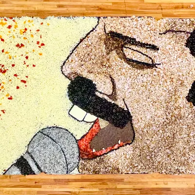 Freddie Mercury Pizza Portrait