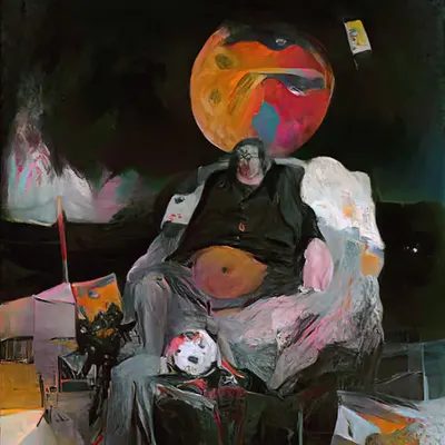 Alone under red moon