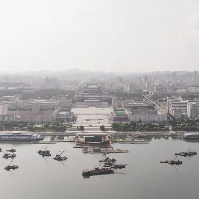 View of Pyongyang from the Juche Tower