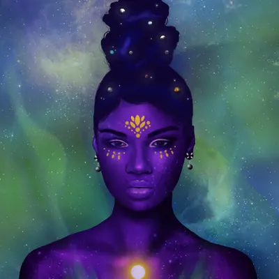 The Night Goddess becomes the Cosmic Goddess