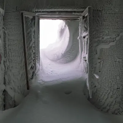 Snowy windows in Norilsk IV