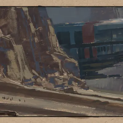 'Kunzum La' Gouache Sketch