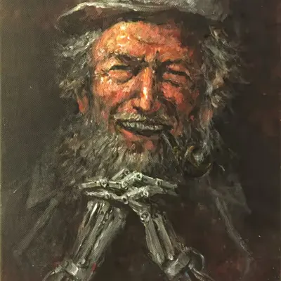 Acrylic Painting ' Old Man '
