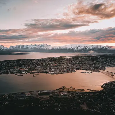 Midnight sun over Tromso