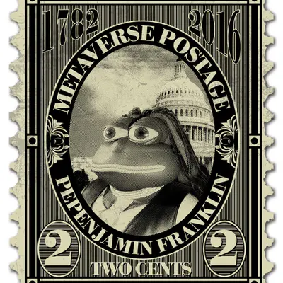 Pepenjamin Franklin Post Stamp