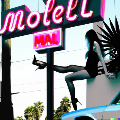 MISS AL SIMPSON X DALL-E 2 - LOST MOTEL 17