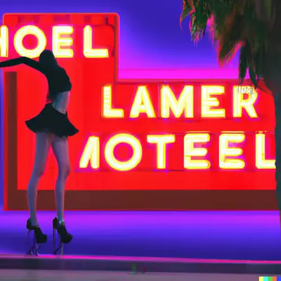 MISS AL SIMPSON X DALL-E 2 - LOST MOTEL 8