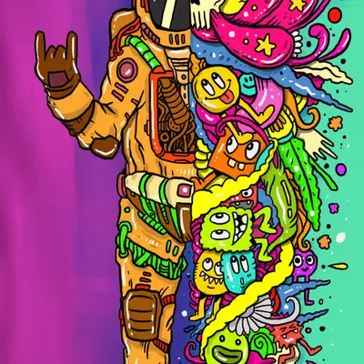 Astronaut Doodle
