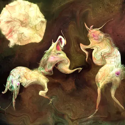 Unicorns Dancing In The Moonlight