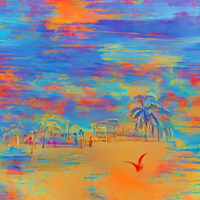 Blueberry Skies and Dreamsicle Beaches