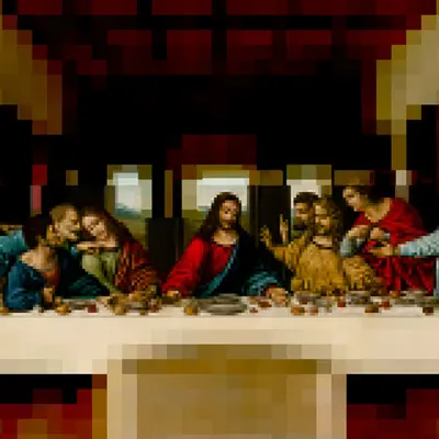 Last supper in pixels