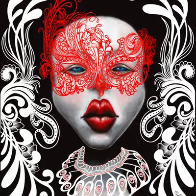 Meji Red Lace