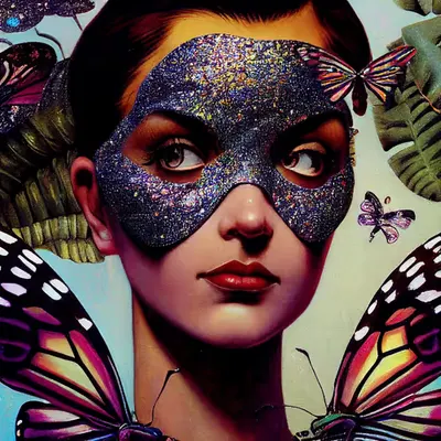 Masquerade in a Butterfly Garden