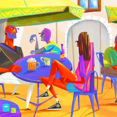 Sur la terrasse
