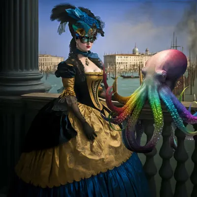 The Masked Lady in Venice