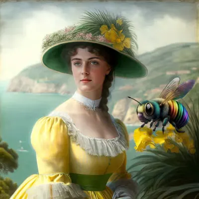 The Lady in Yellow in the Italian Riviera