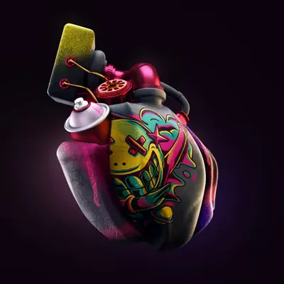 CryptoHeart Graffiti