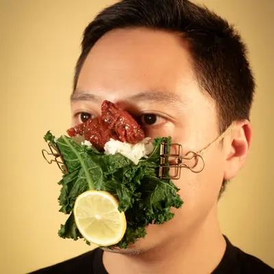 Steamed Kale with Vegan BBQ over Rice