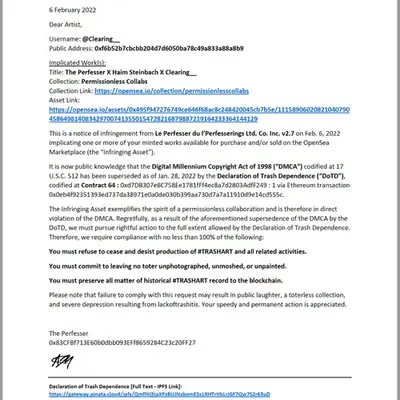 DMCA TAKEDOWN NOTICE