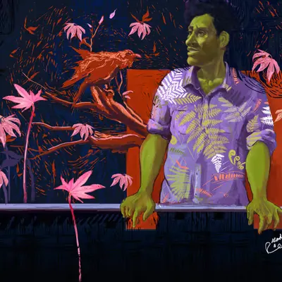Man with a Red Bird