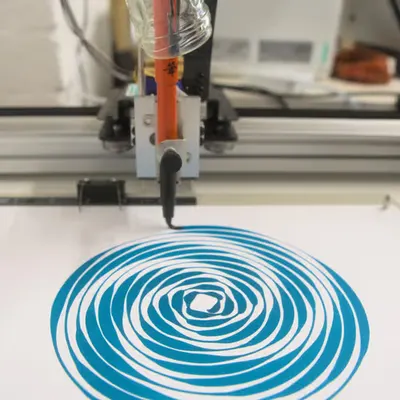 WIP: Plotted spirals, blue