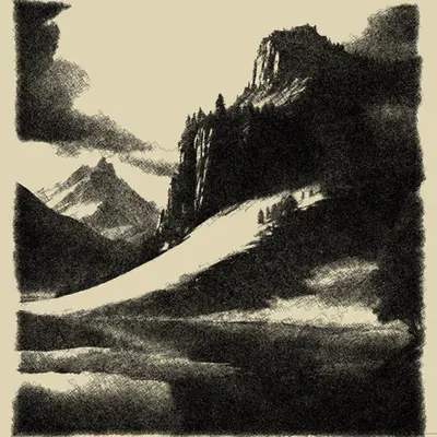 Valley in Mountains #18