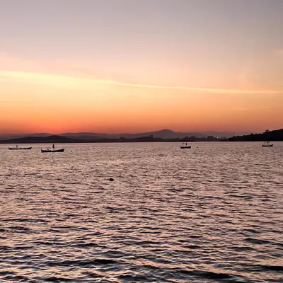 Sunset in the village