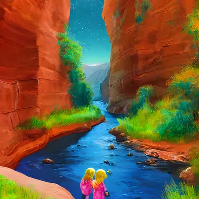 Two Kids at Canyon