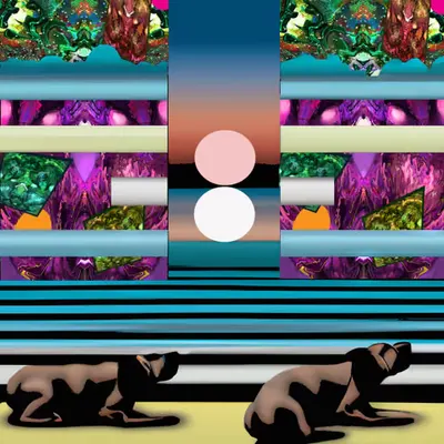 Puppies at an Exhibit