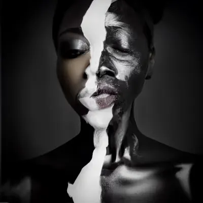 “Black Black White White # 6”