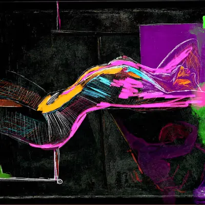 Study in Neon Pastels (Pink and Green)