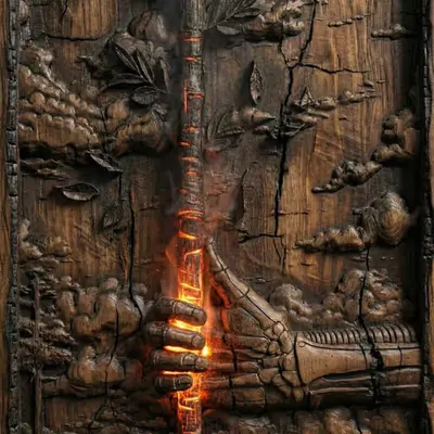 Ace of Wands — Burnt Wood
